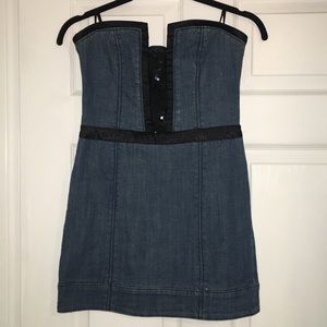 Sexy Denim strapless BEBE DRESS